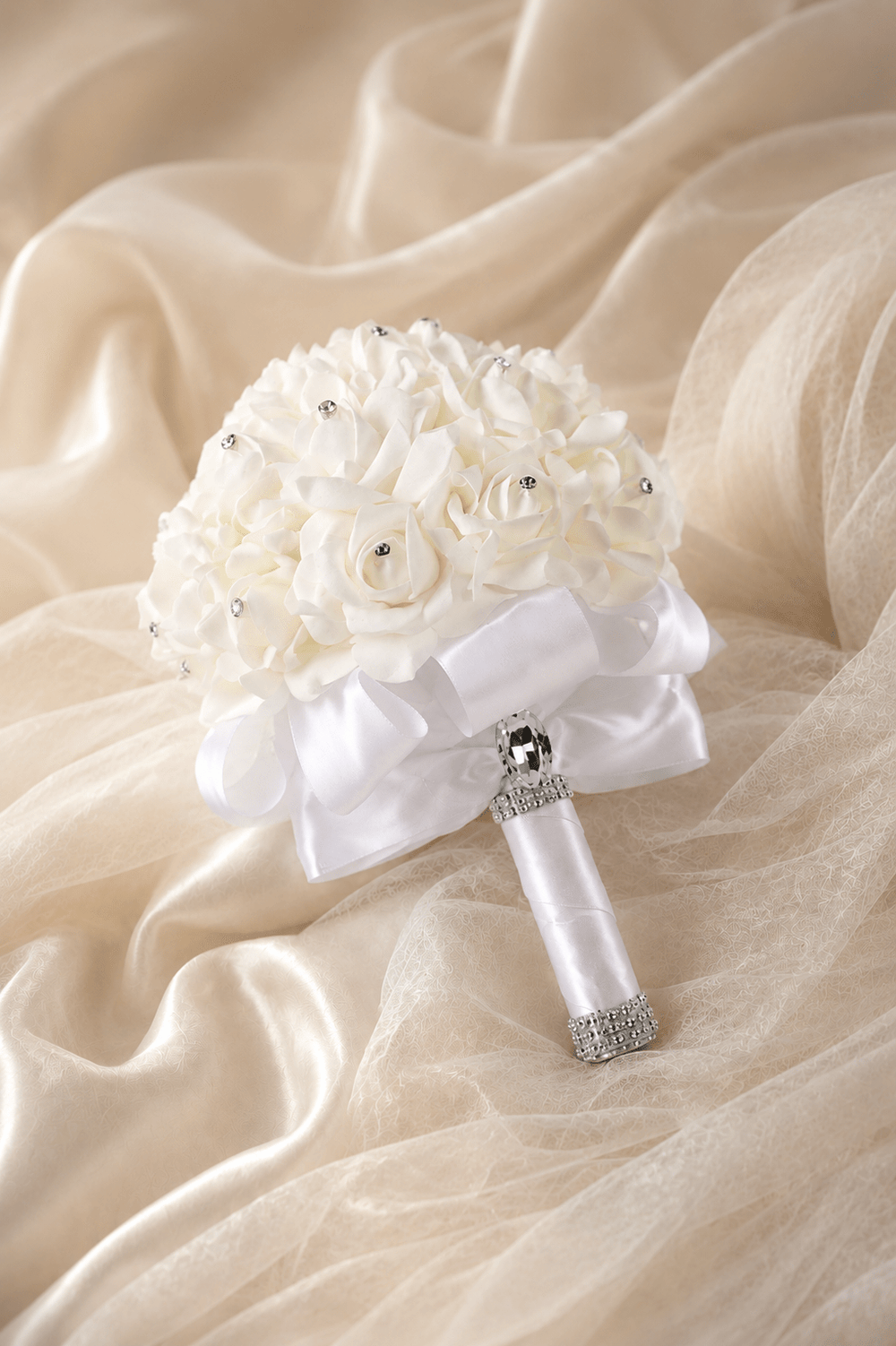 Artificial Foam Roses Wedding Flower Bouquets - SHE IS ME Accessories