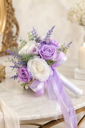 Artificial Rose Flower Cascade Wedding Flower Bouquets - SHE IS ME Accessories