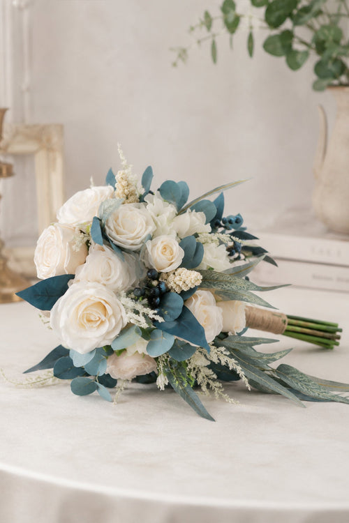 Artificial Silk Roses Cascade Wedding Bridal Bouquets - SHE IS ME Accessories