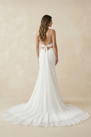 Mermaid Satin Sweetheart Wedding Dress in White - SHE IS ME Wedding Dresses