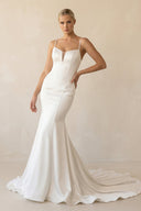 Mermaid Spaghetti Straps Long Wedding Dress - SHE IS ME Wedding Dresses