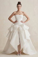 Strapless Amethyst A - Line Wedding Dress in White - SHE IS ME Wedding Dresses